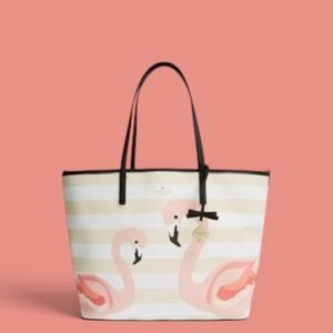 Kate Spade Harmony  Tote Bag STRUTYOUR STUFF FLAMINGO Large Shopper Purse